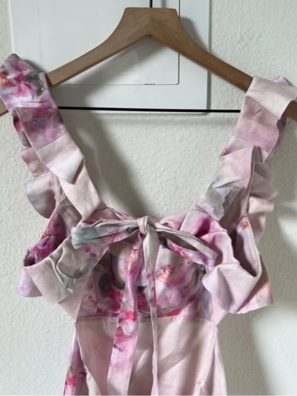 NWT Zimmermann Crush Frill Mini Dress in Pink Floral - Picture 6 of 11